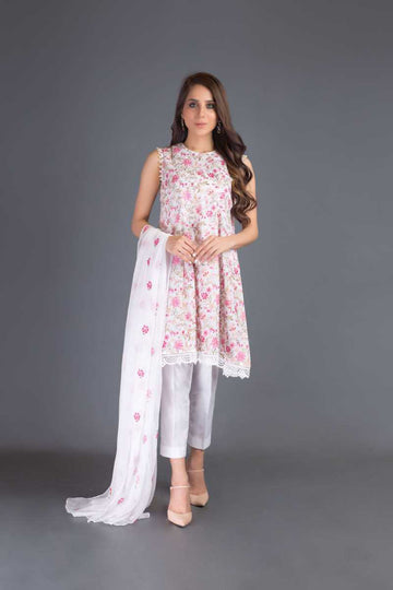 Bareeze Aster Flower Bnl978 White Collection 2021